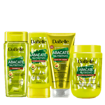 Kit DaBelle Abacate Nutritvo Shampoo, condicionador, oléo em creme e máscara 800
