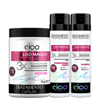 Kit Eico Liso Mágico Tratamento 1000g (3 produtos)