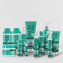 Salão em Casa Kit Completo Crespos 450ml 12 Produtos - Cachos Definidos