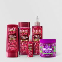 Kit Rotina Completa de Brilho Cereja Mania + Gelatina Jujuba 4 Produtos - DaBelle